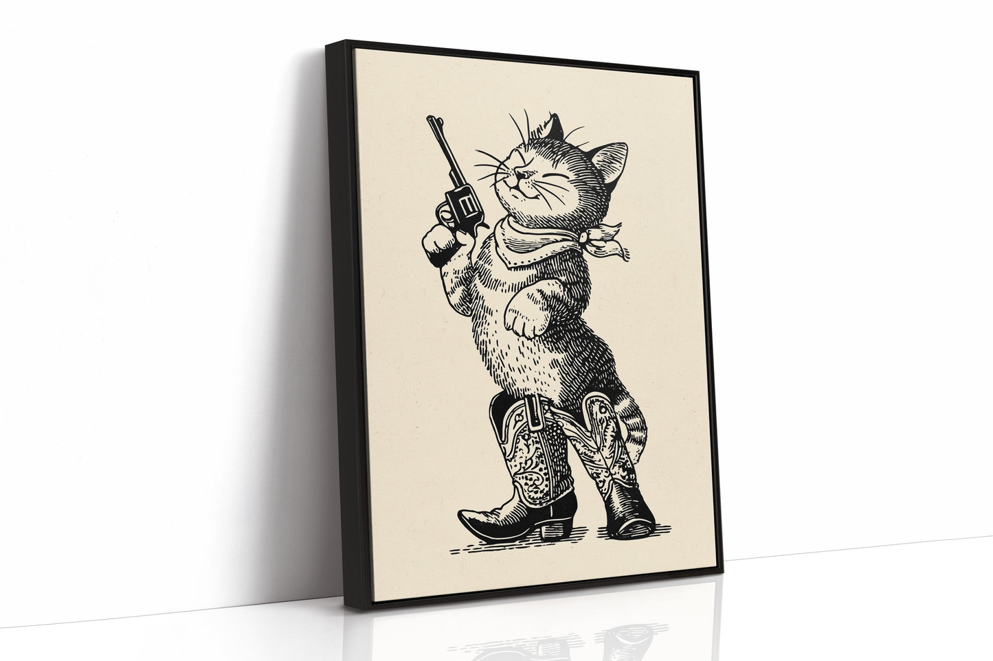 Feline Outlaw Draws At Dawn