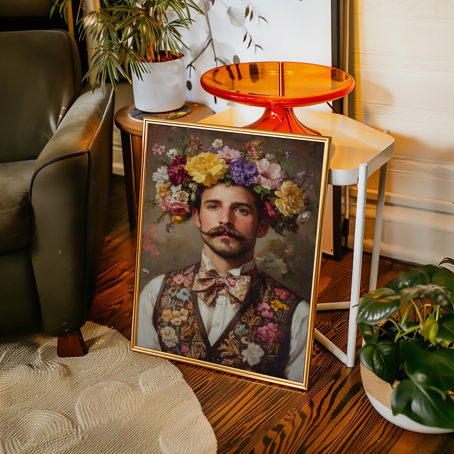 Floral Crown and Velvet Charm