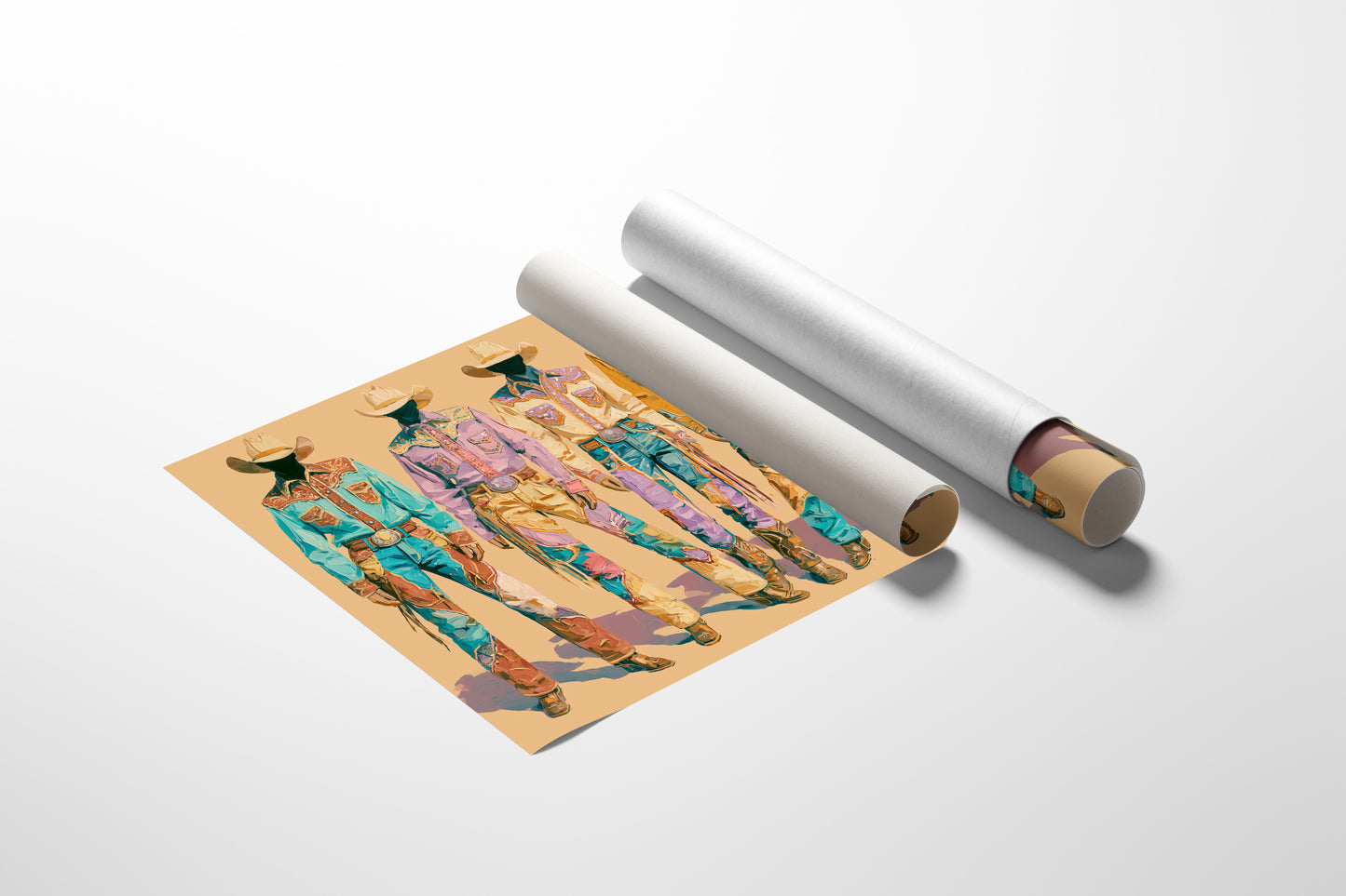 Pastel Parade of Cowboy Suits