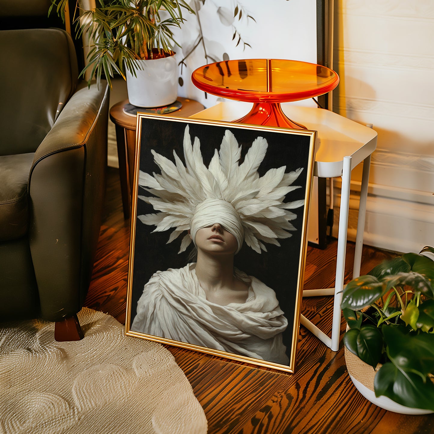 Blind Oracle in Ivory Feathers