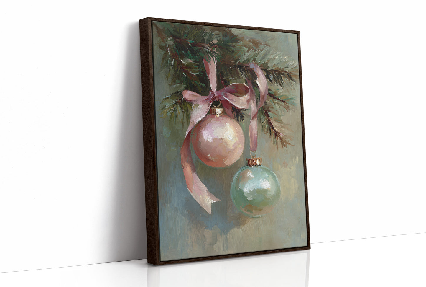 Vintage Ornaments Dance on Evergreen Bough