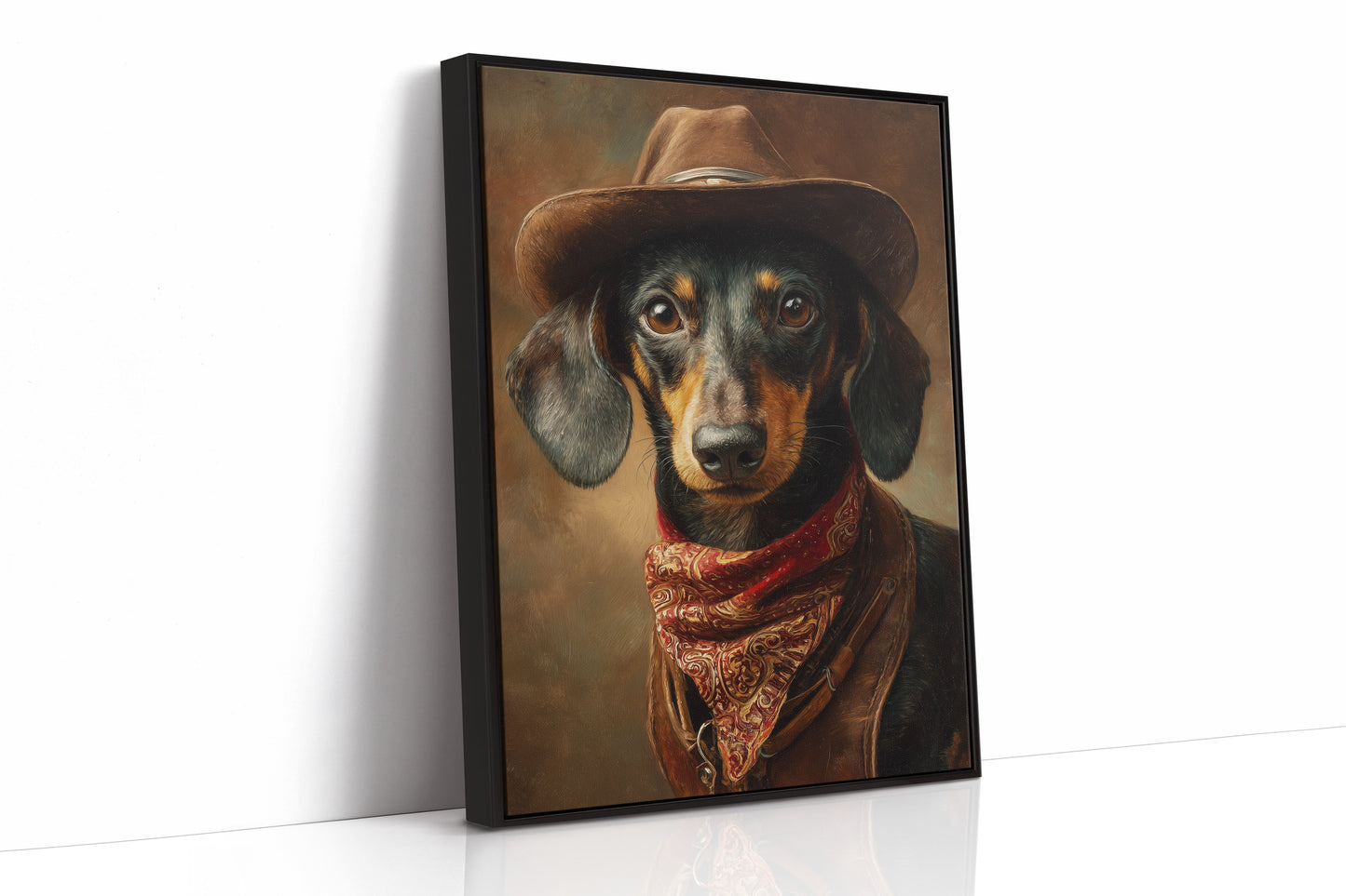 Dachshund With Western Flair
