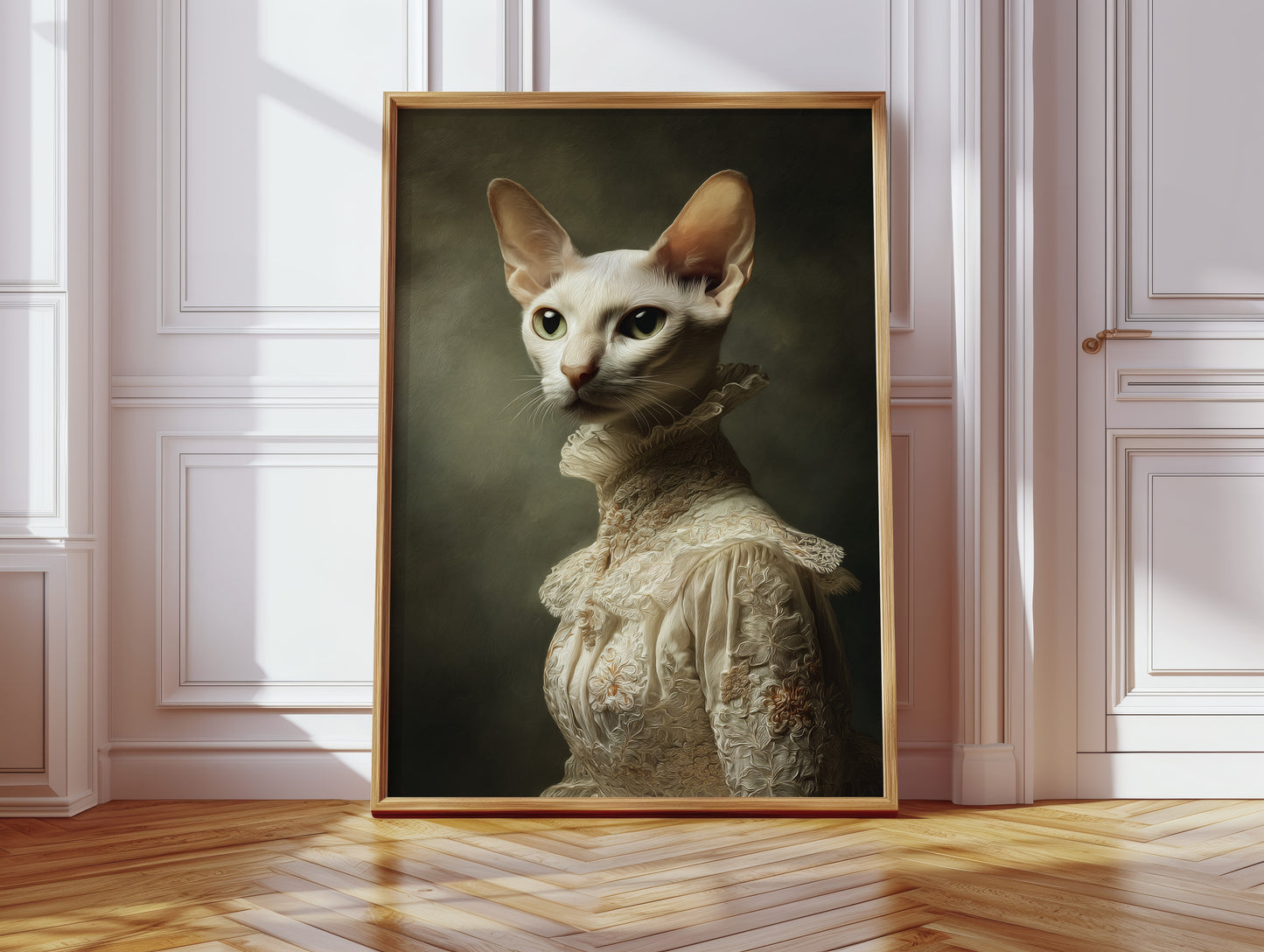Regal Feline in Vintage Attire