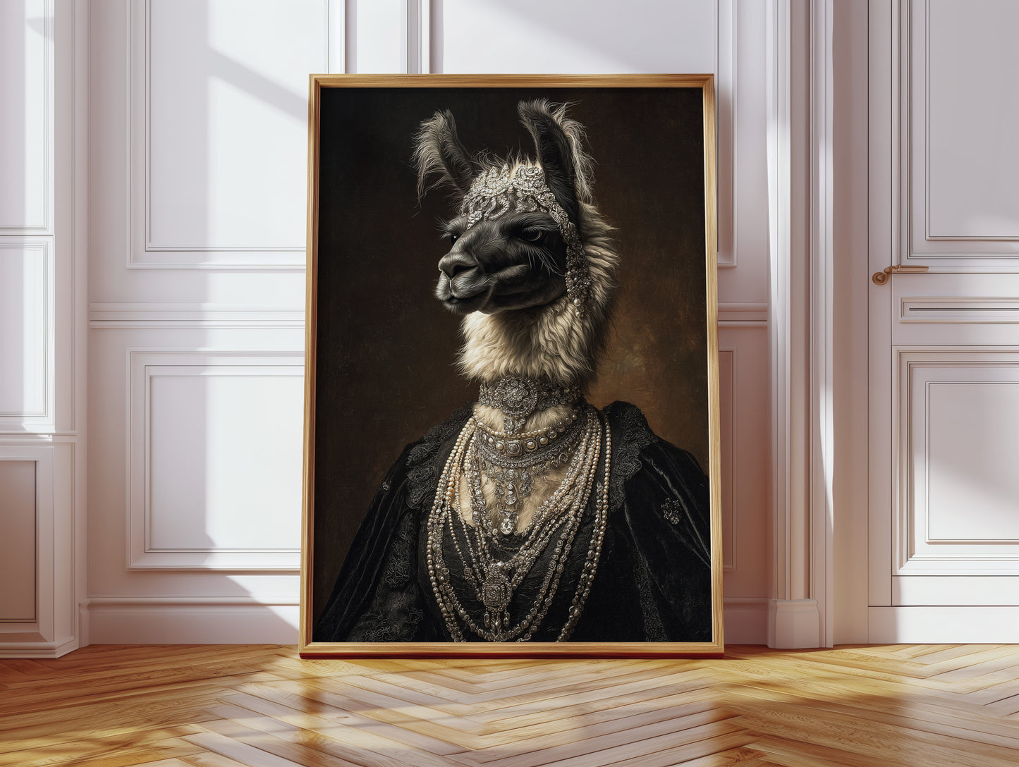 Regal Llama Adorned in Jewels