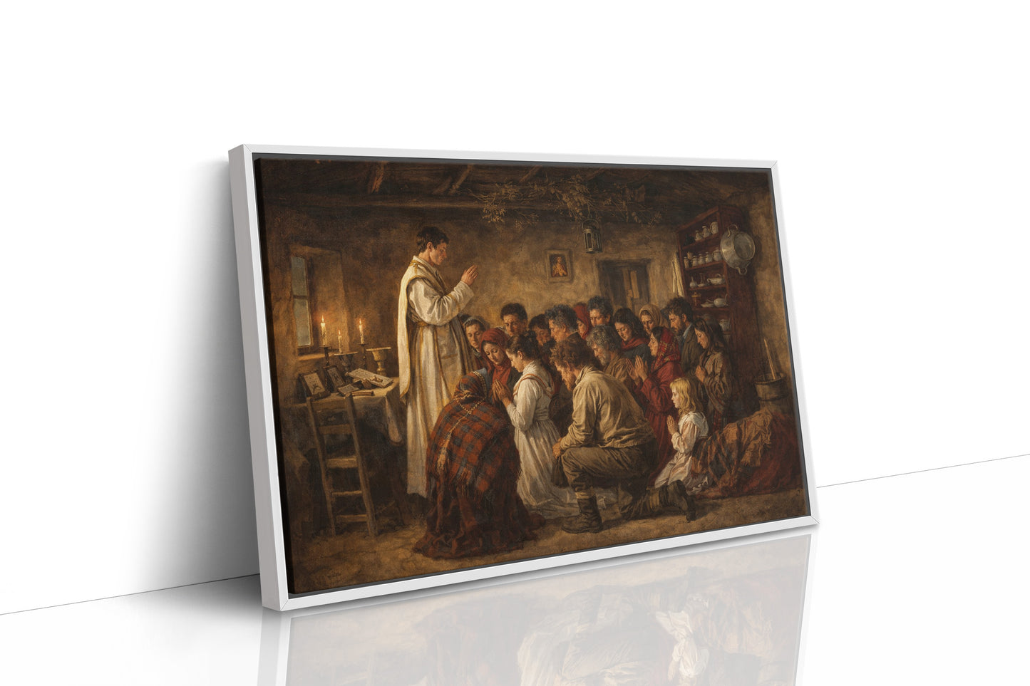 Humble Prayers in Rustic Sanctuary