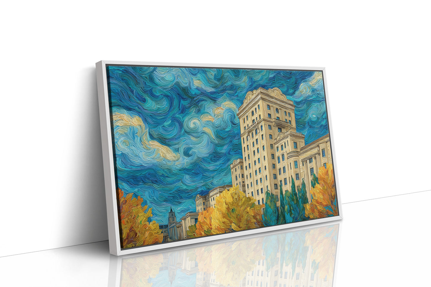 Golden Towers Beneath Swirling Skies