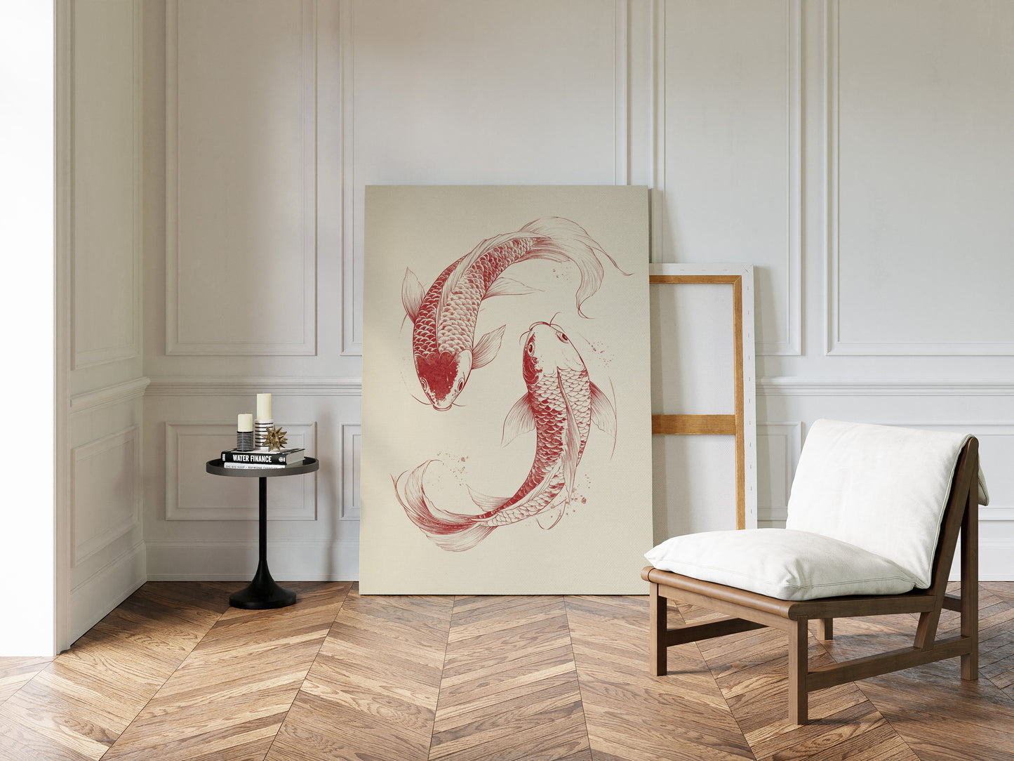 Yin-Yang Koi Fish – Minimalist Japanese Ink Wall Art