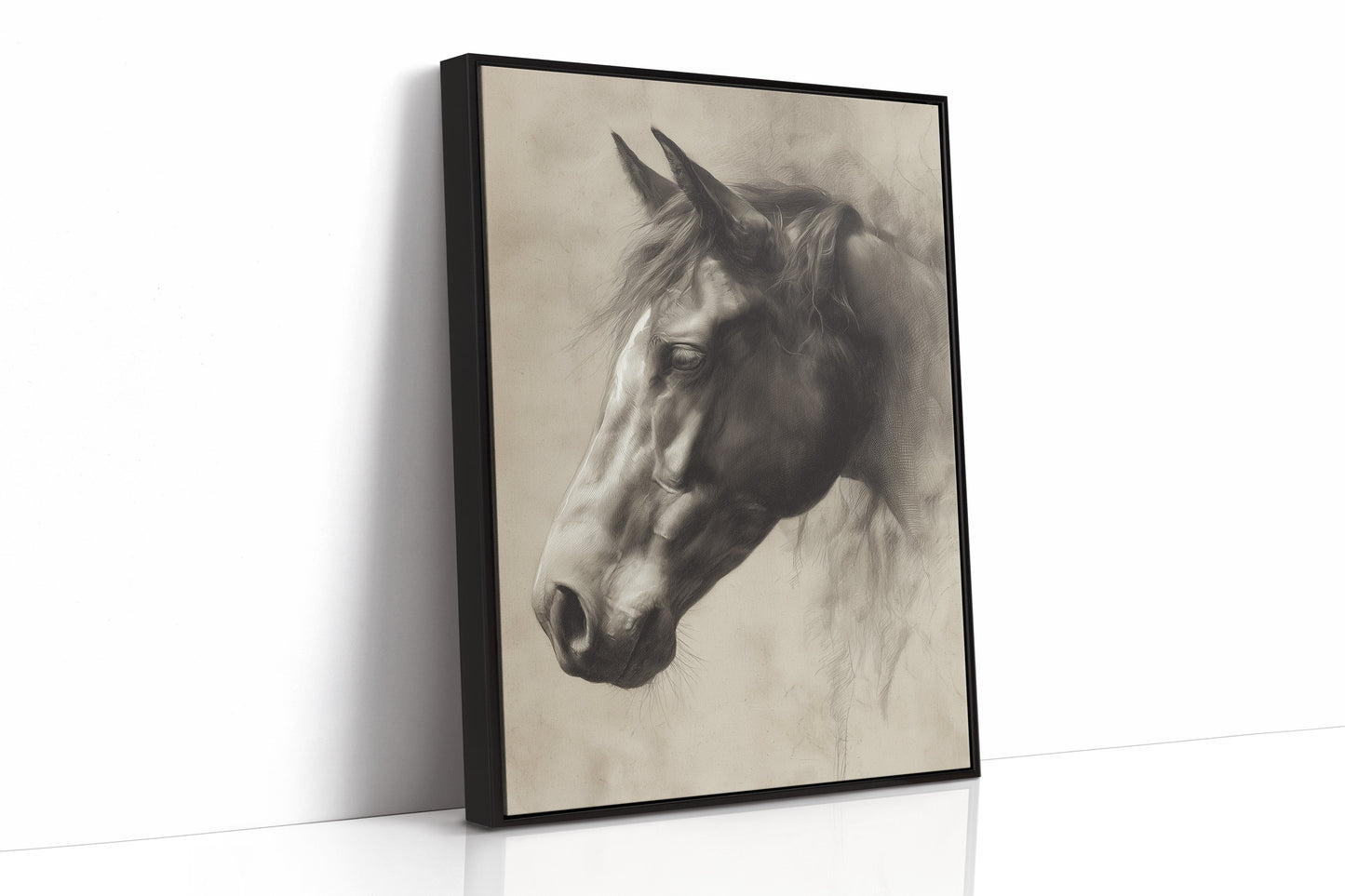Horse Gaze In Weathered Wood