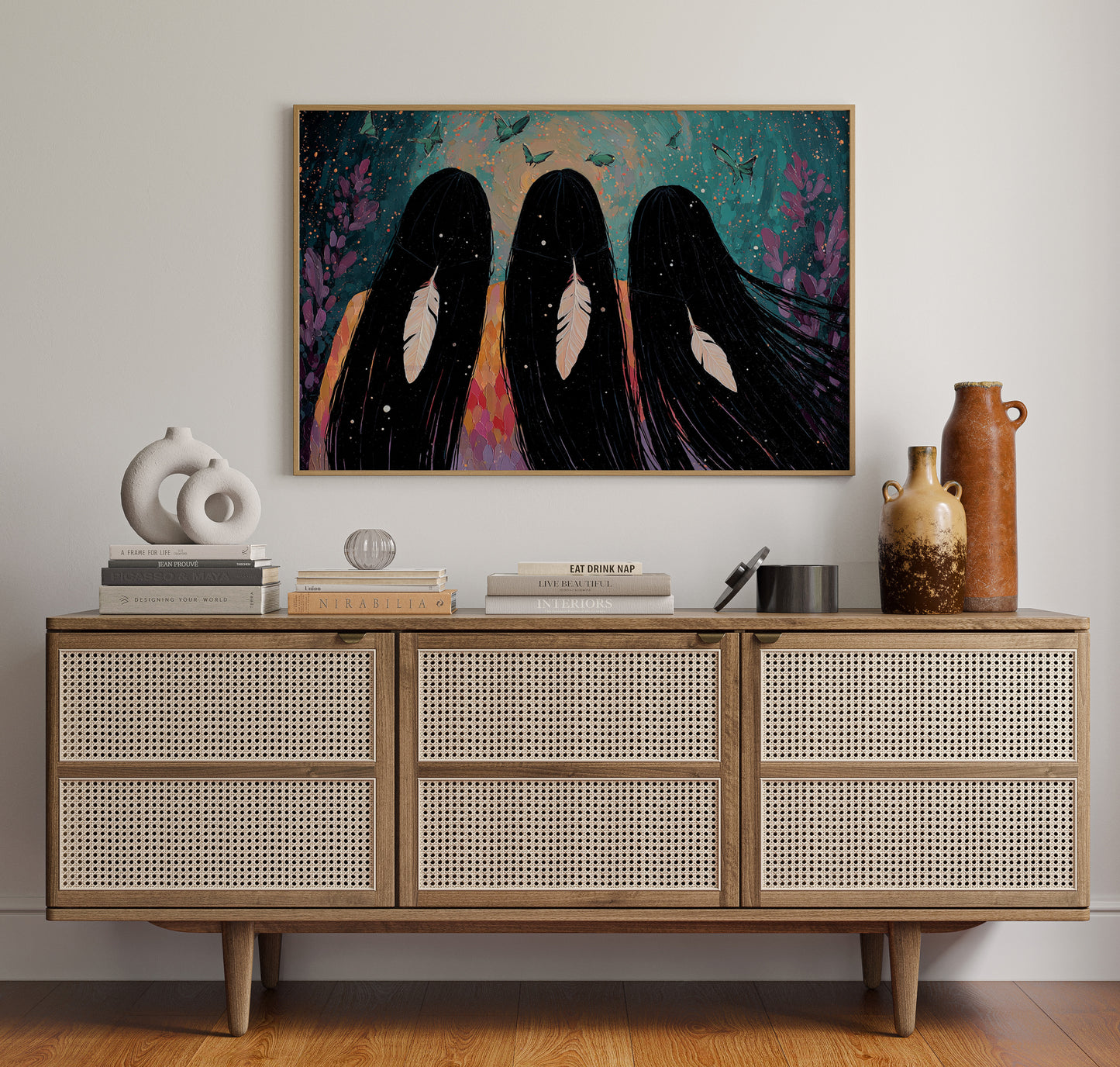 Sacred Feathers Dance With Butterflies