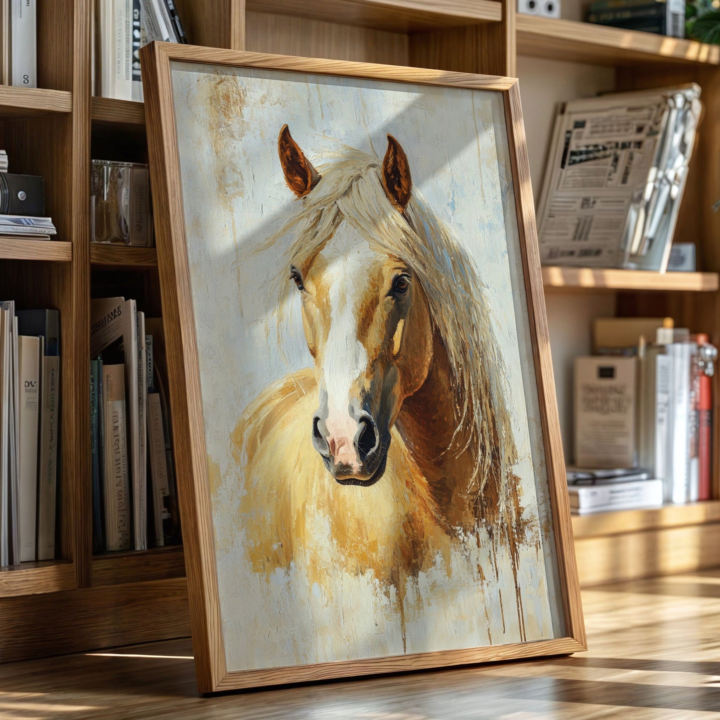 Golden Palomino in Brushstroke Light