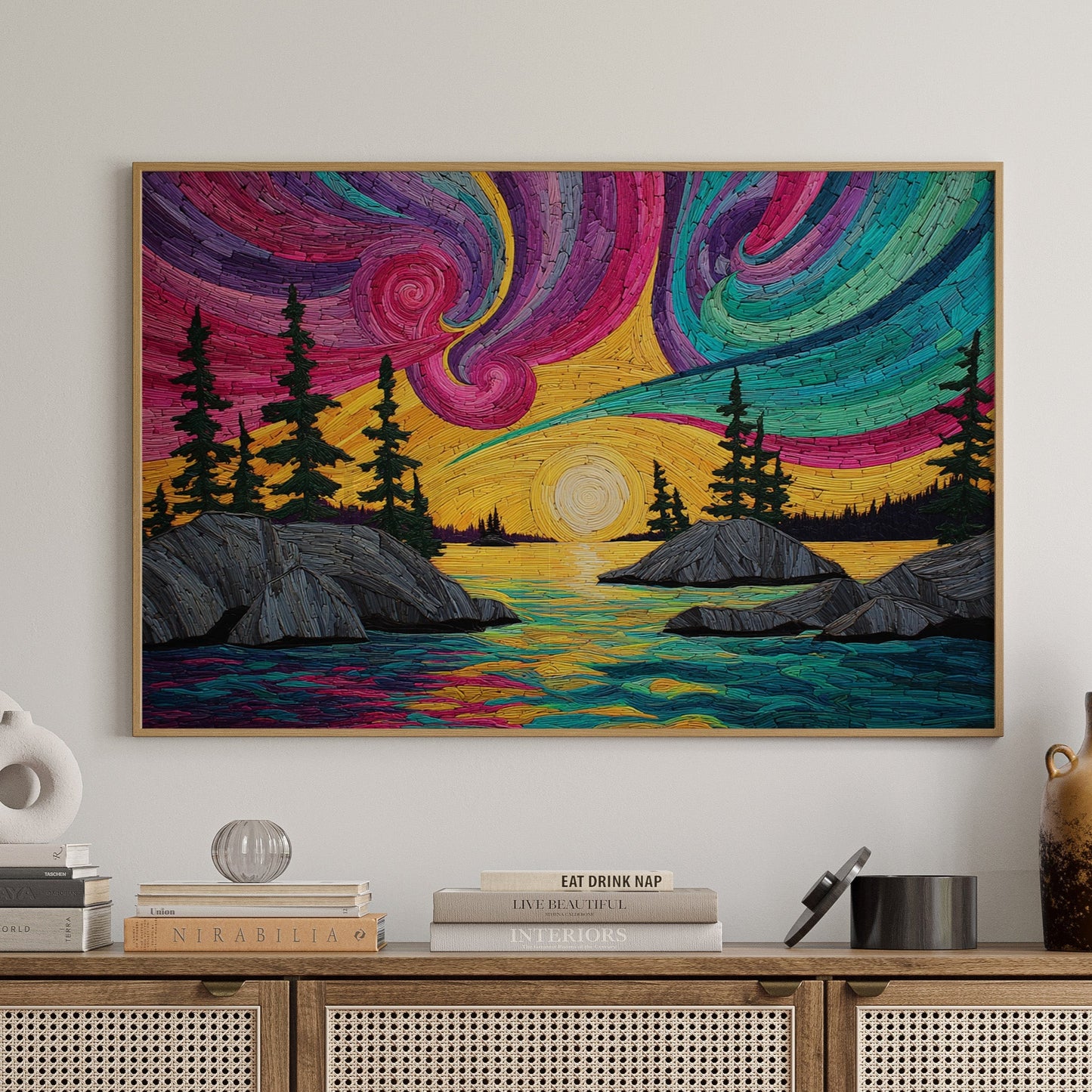 Northern Lights Paint Summer Waters