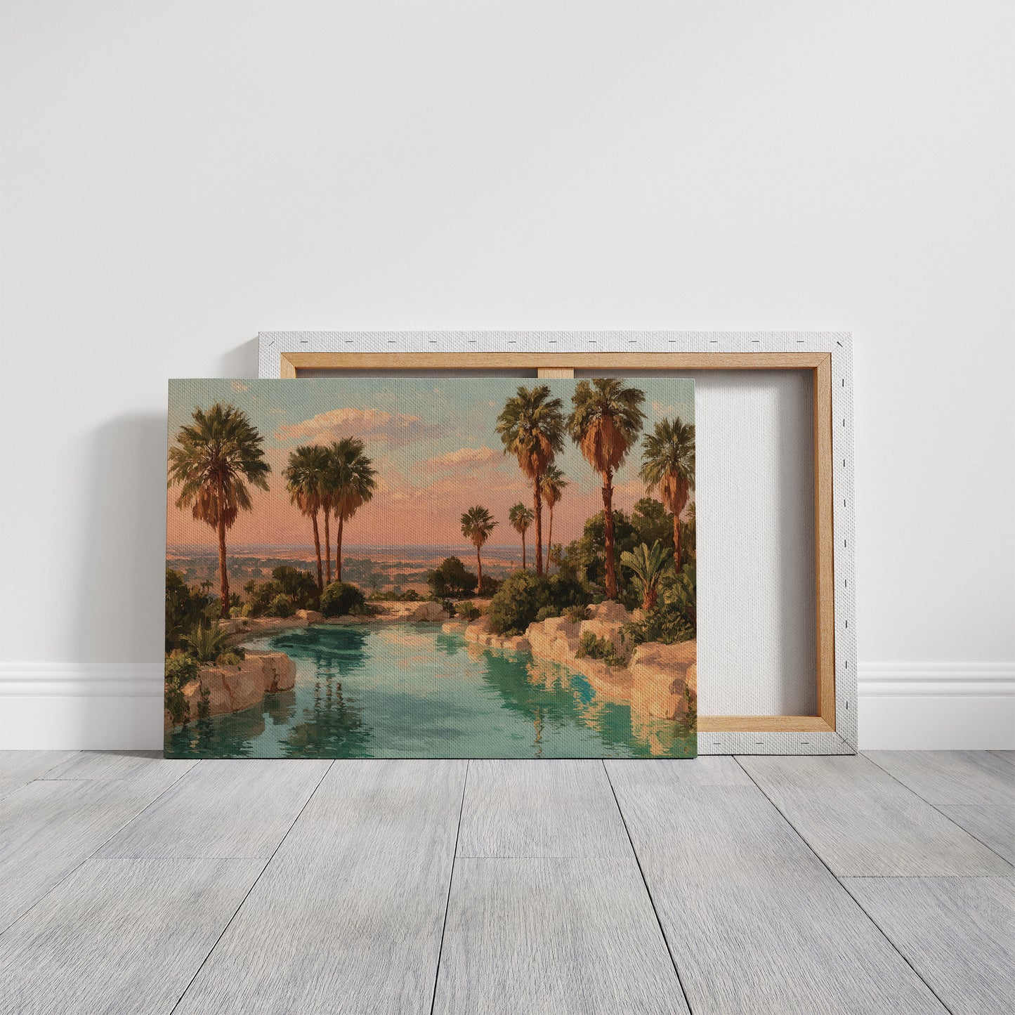 Desert Oasis at Sunset