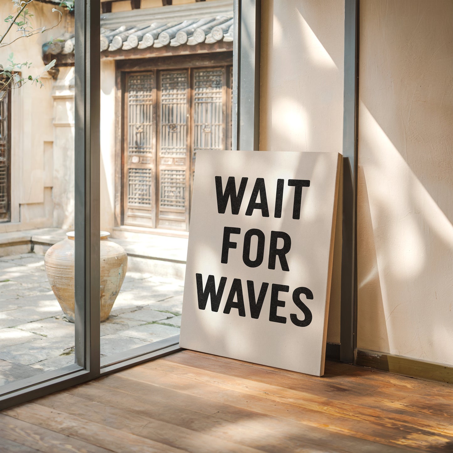 Wait for Waves Typography Print