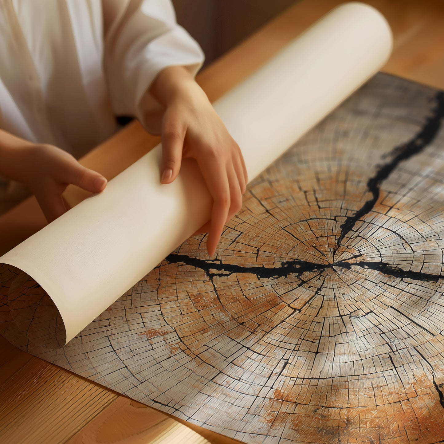 Time Circles Through Ancient Wood