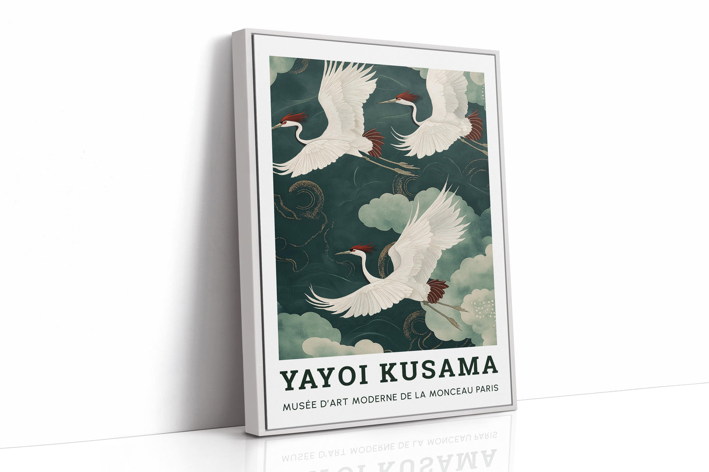 Celestial Flight – Cranes in a Dreamlike Sky