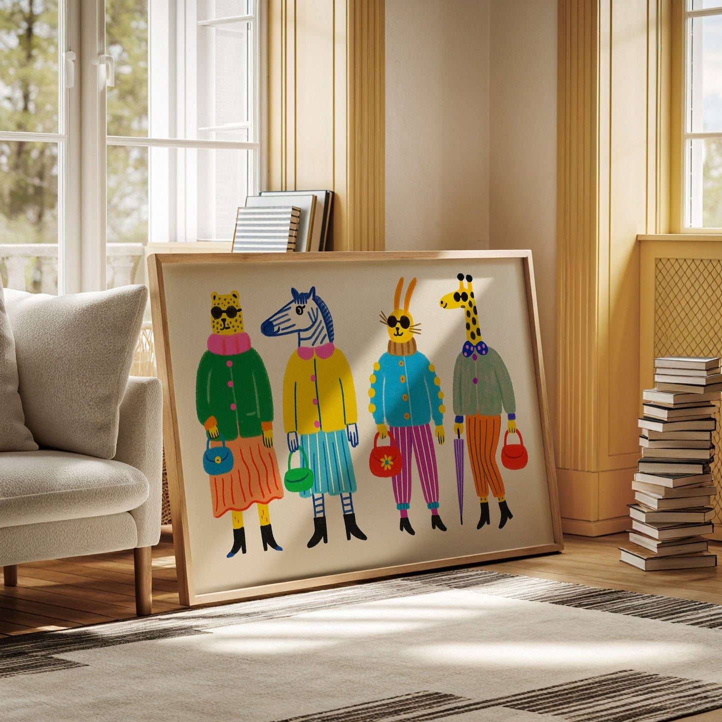 The Fashion Herd – Stylish Animal Friends Wall Art