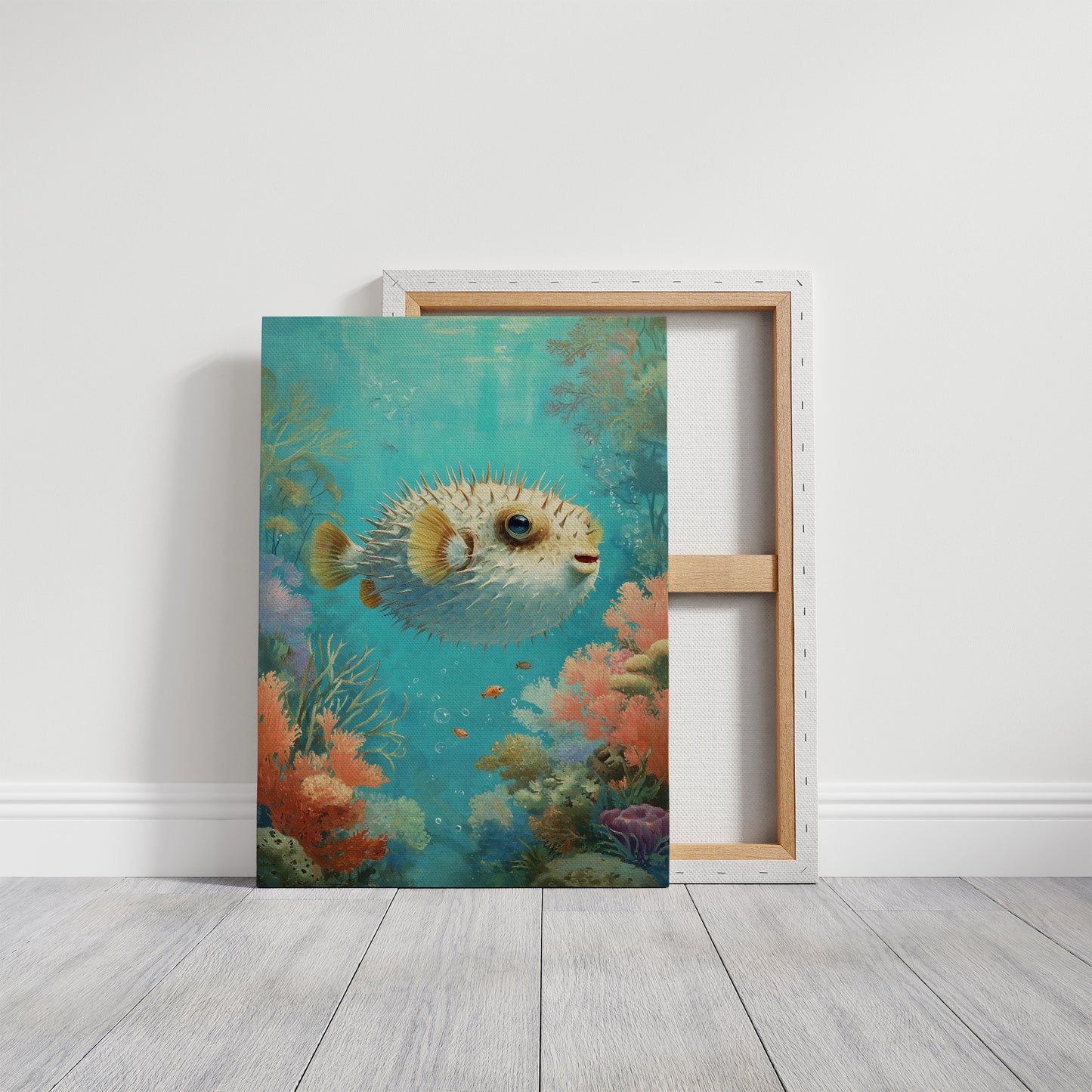 Pufferfish Dances Through Coral Symphony