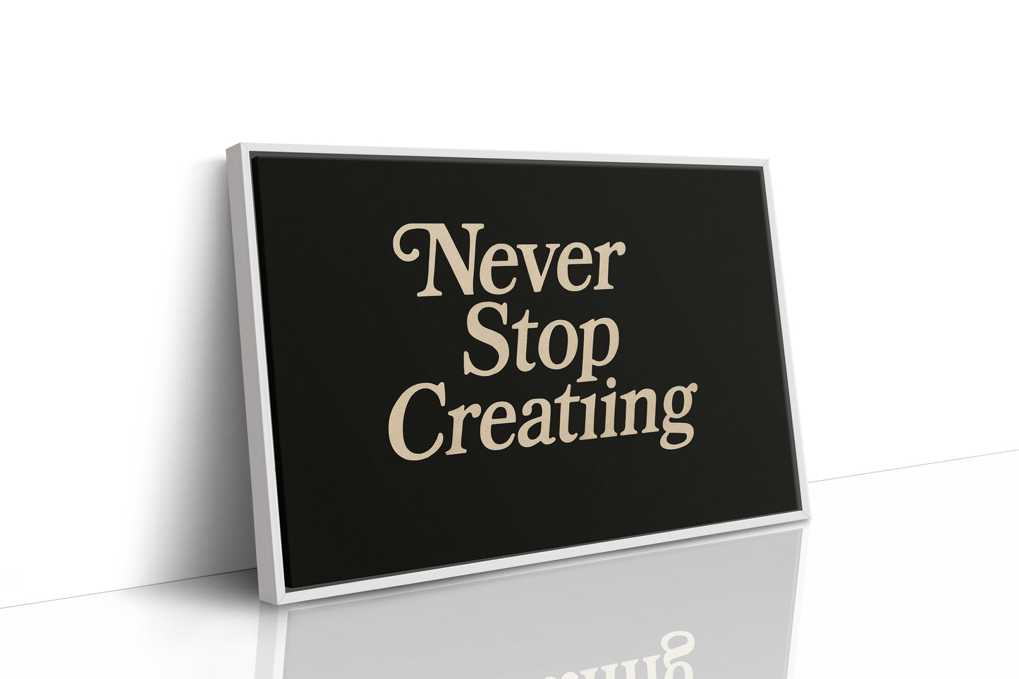 Never Stop Creating Retro Quote Print