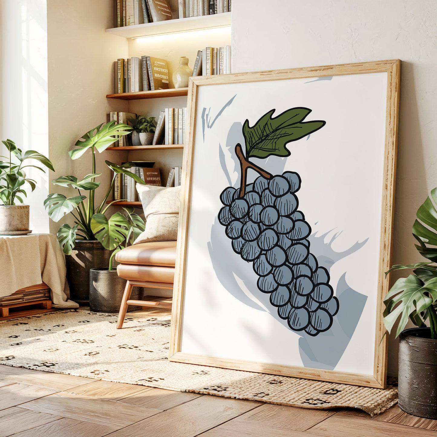 Vineyard Sketches In Steel Blue