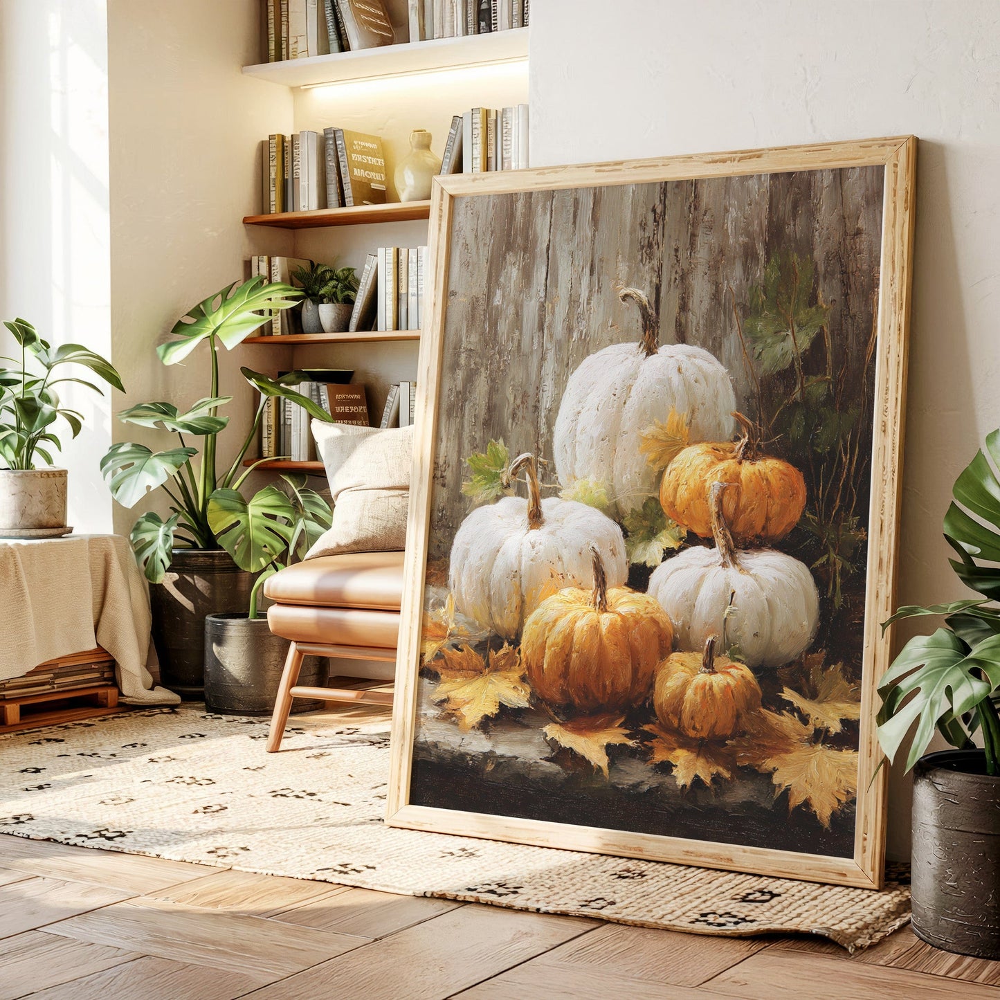 Autumn Gathers White And Gold