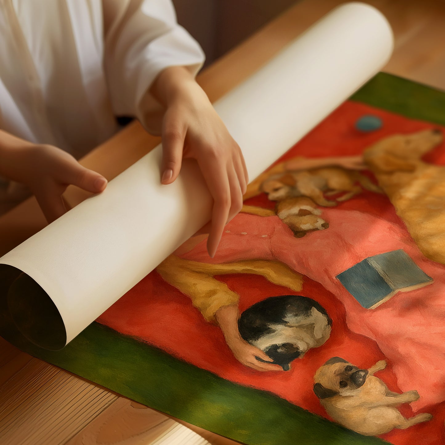 Picnic Nap with Dogs and a Book