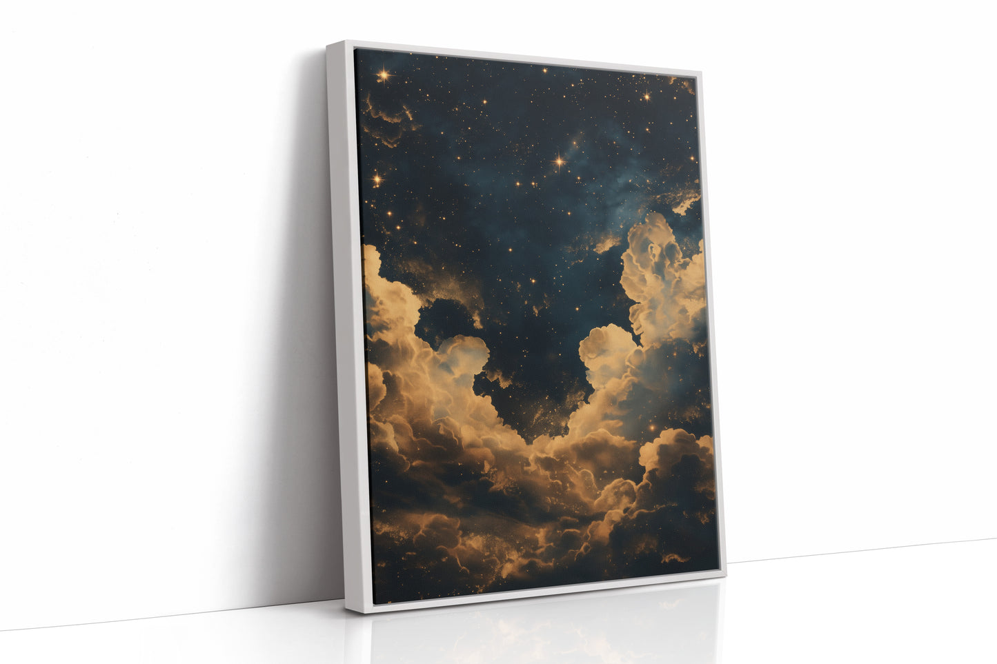 Golden Clouds Beneath a Midnight Sky