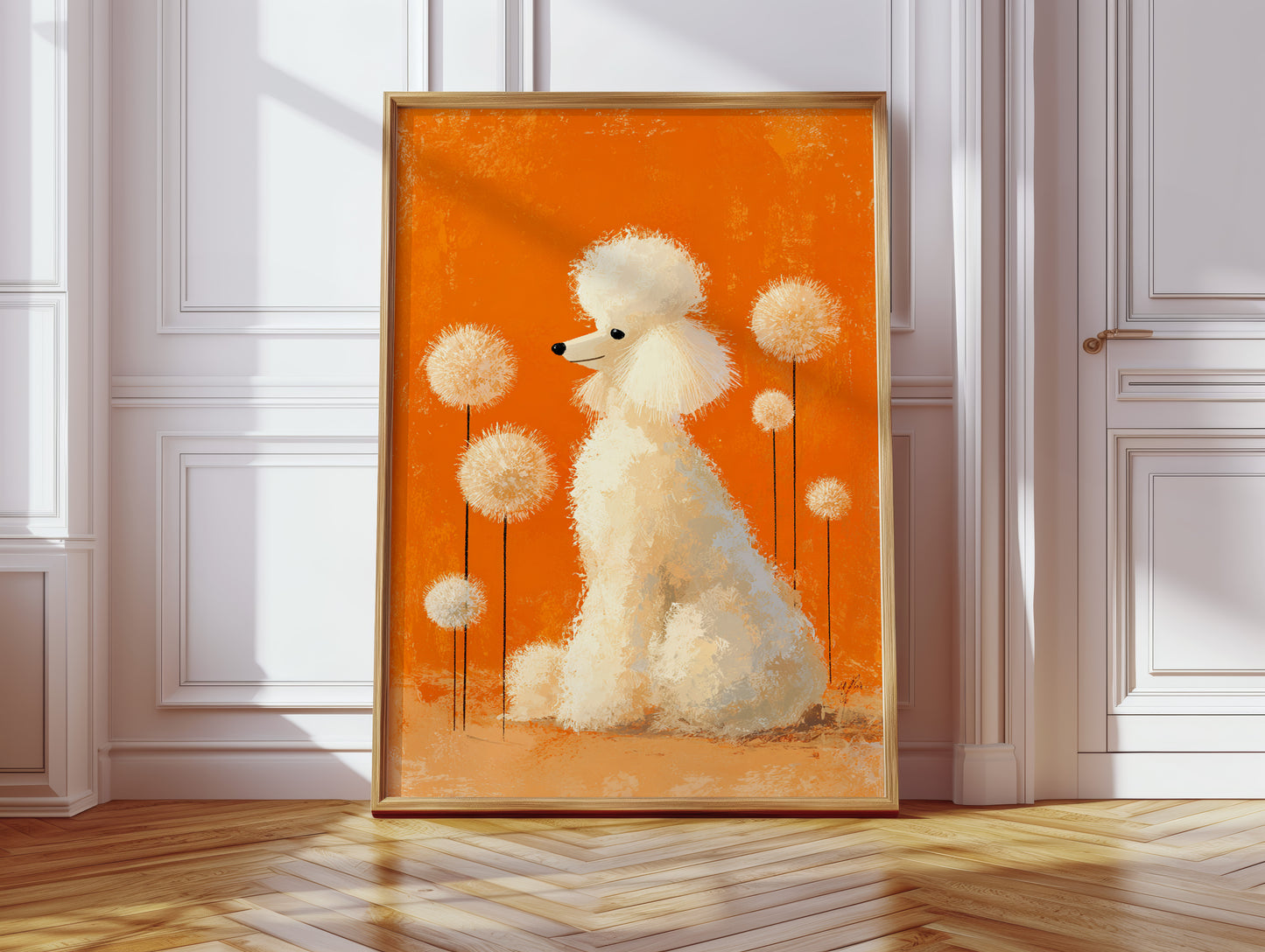 A Poodle's Playful Garden