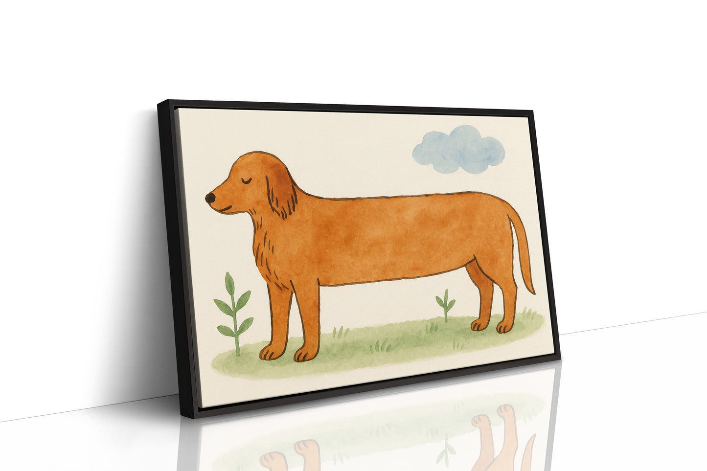 Golden Retriever Under Blue Skies