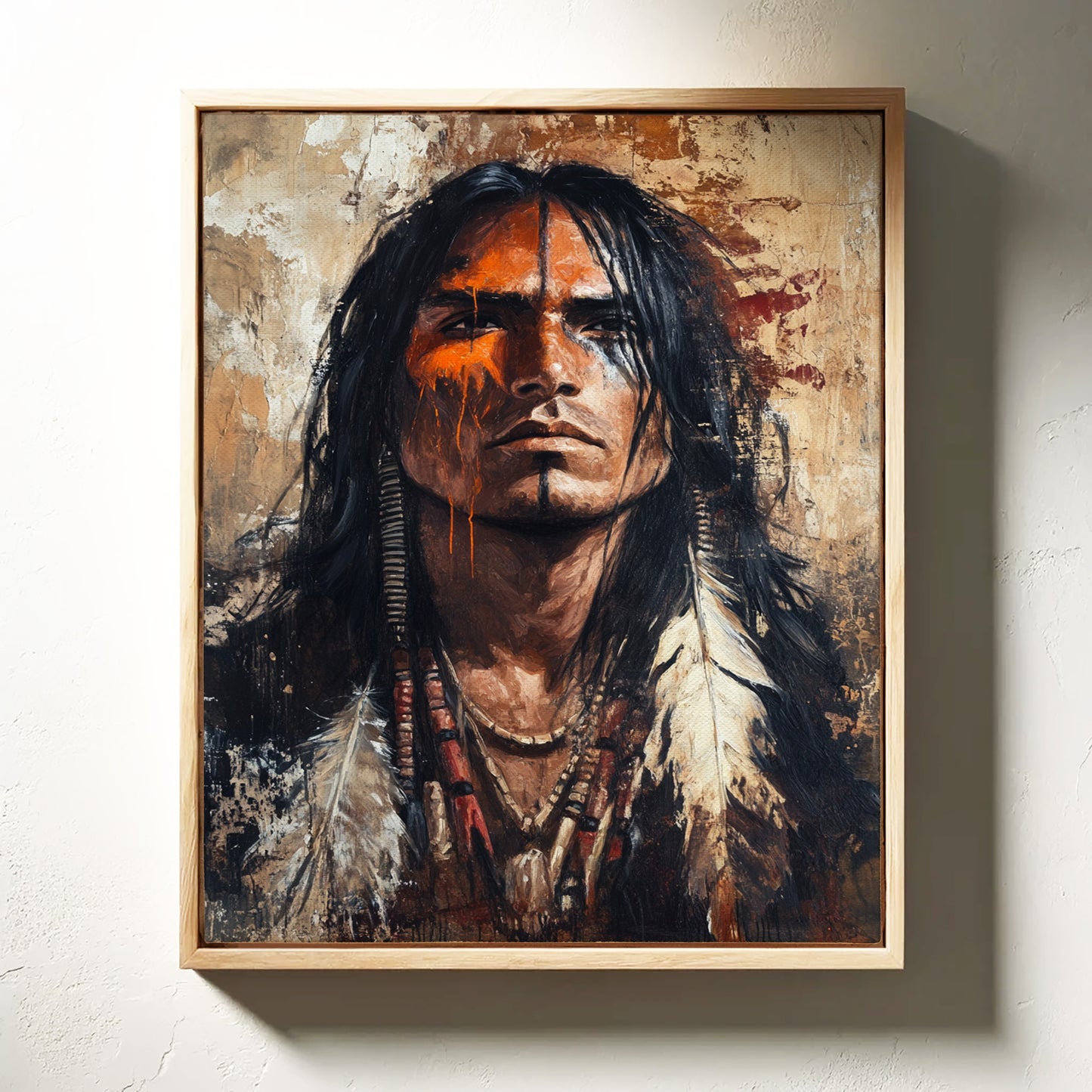 War Paint and Fire Tribal Portrait