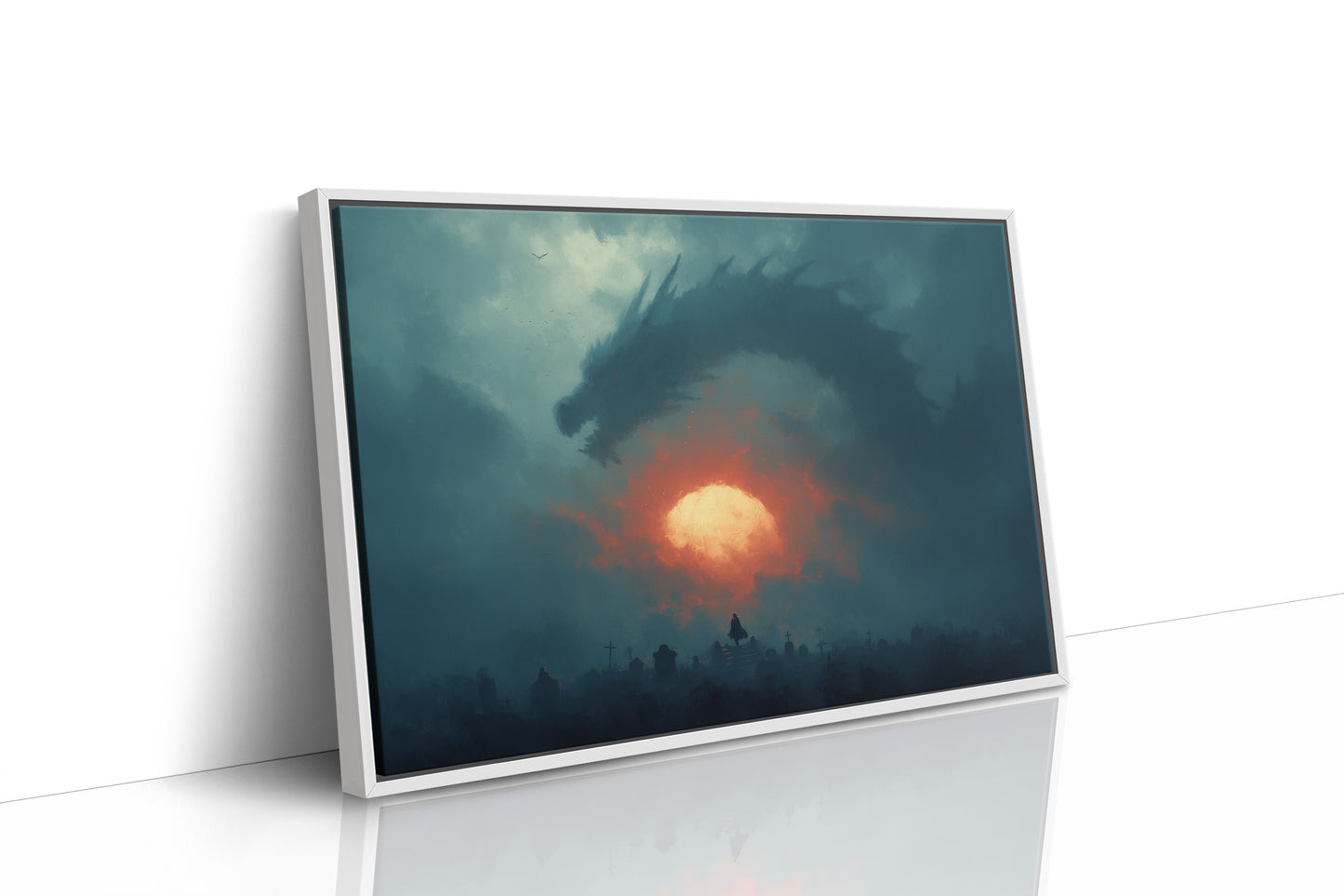 Dragon Rising Over the Graveyard