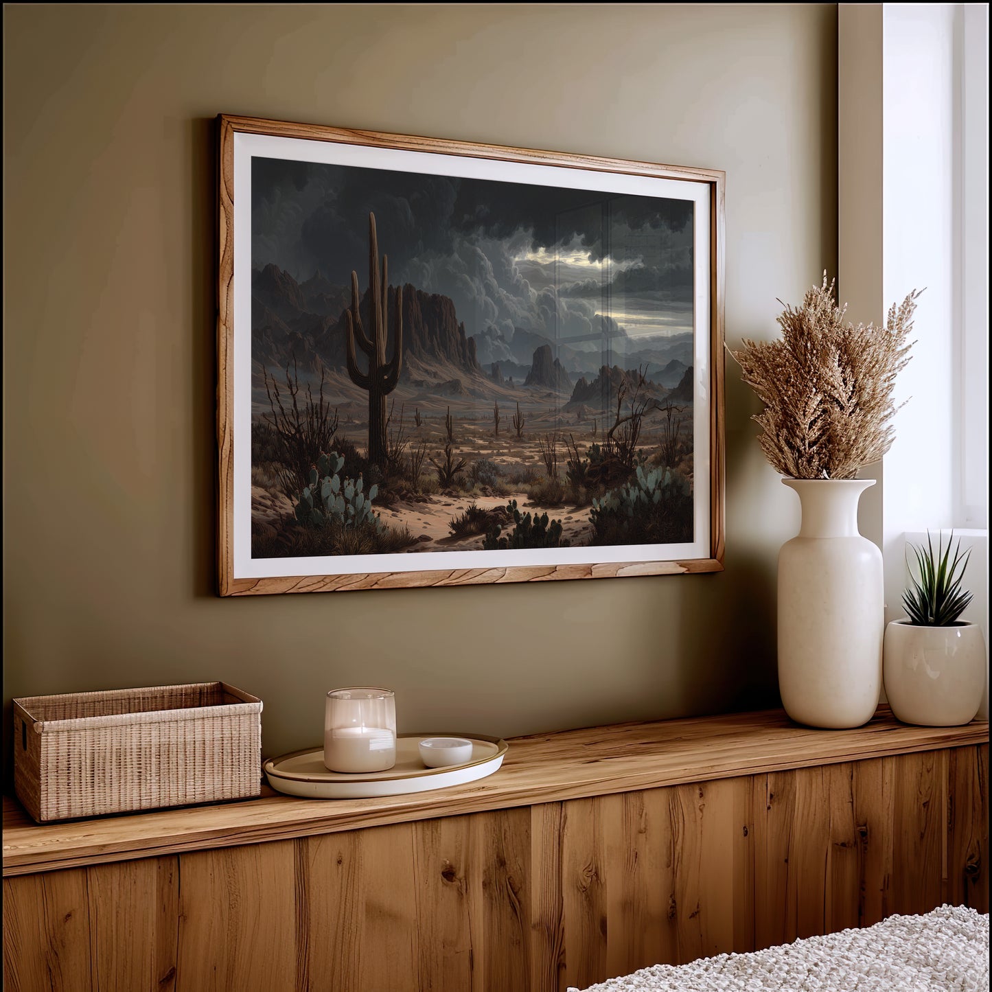 Moonlight Dances With Desert Giants