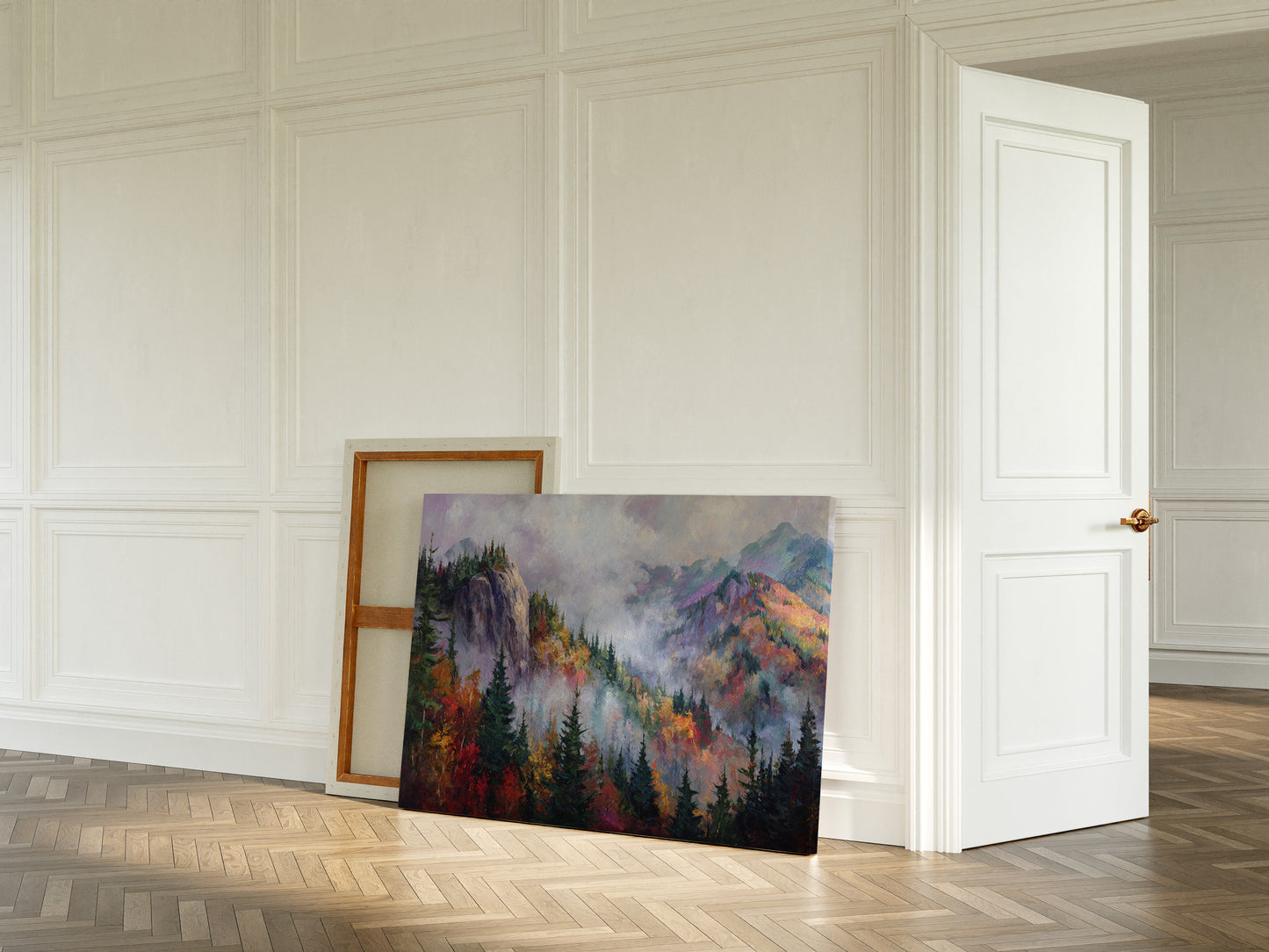 Autumn Mists Crown Mountain Peaks