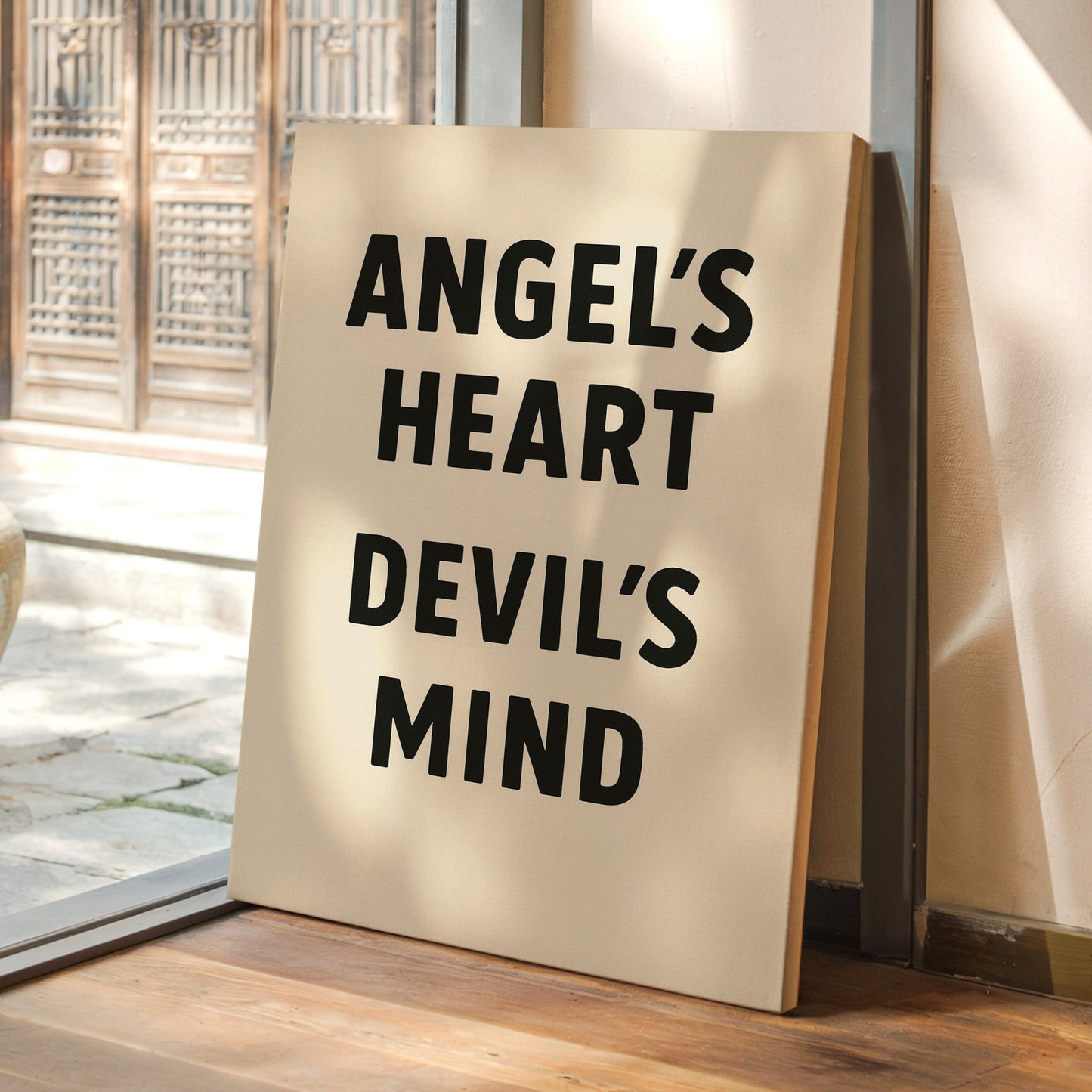 Angel’s Heart Devil’s Mind Typography Print