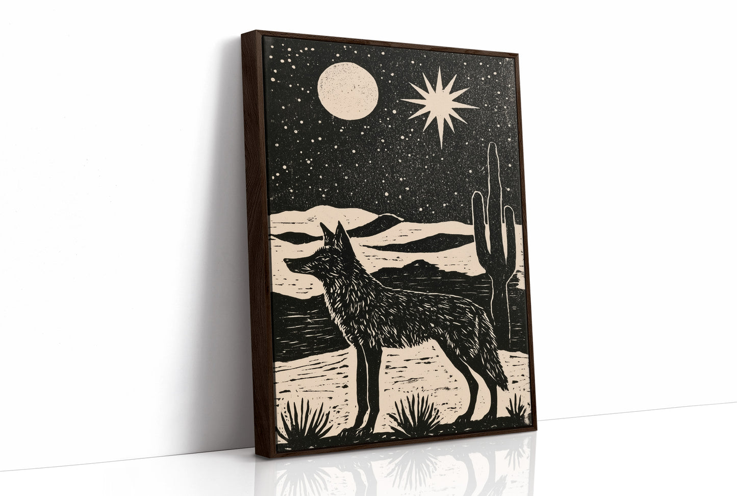 Coyote Beneath The Desert Moon