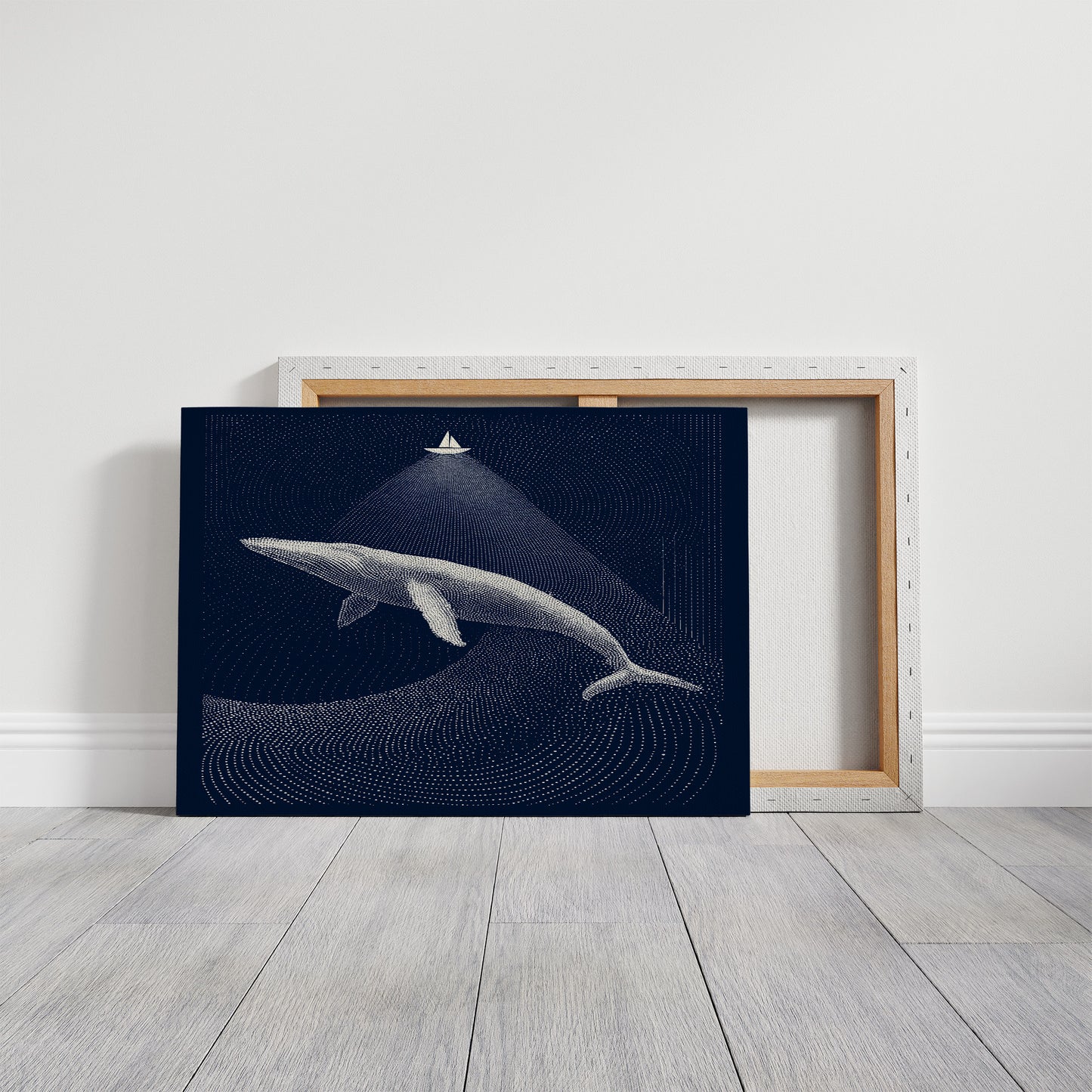 Tiny Vessel Above Ocean Giant