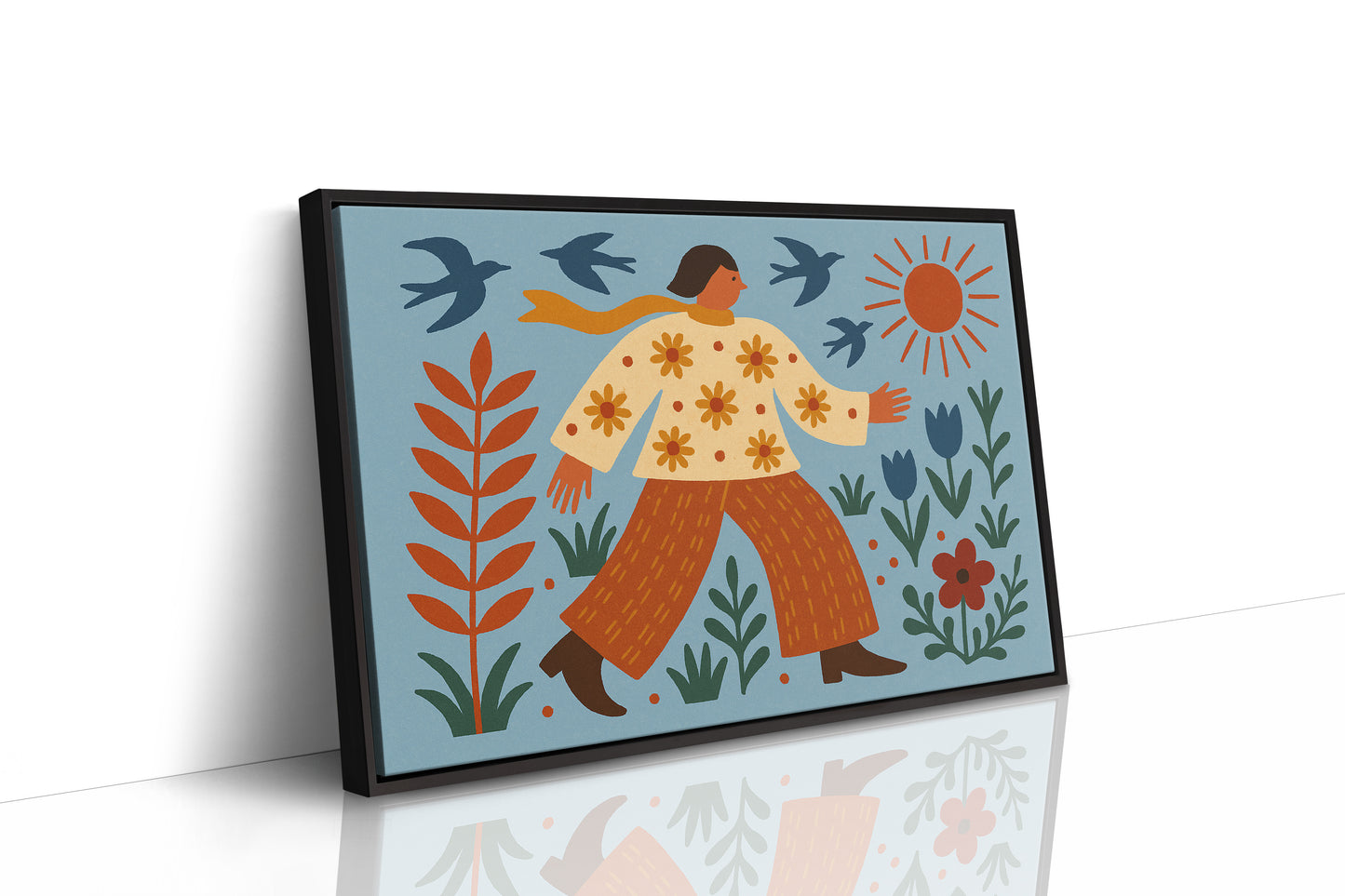 Sunlit Walk Through Wildflowers