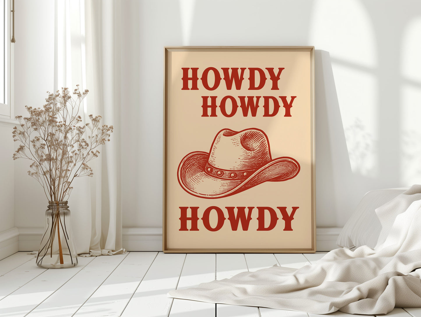 Howdy Howdy Western Hat Print
