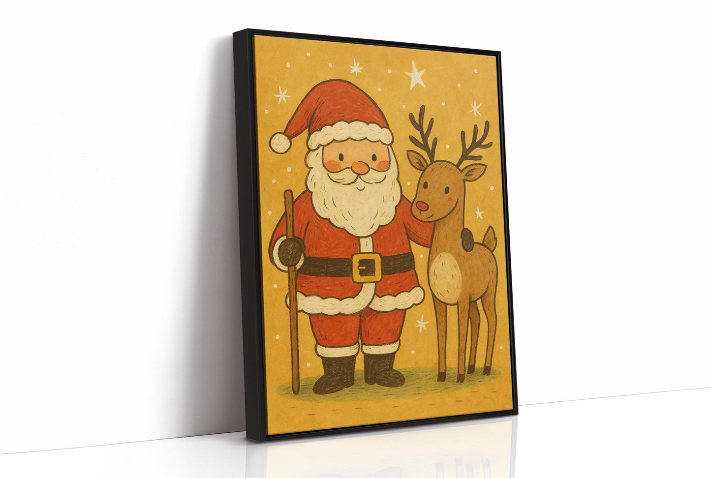 Vintage Holiday Friends Await Morning