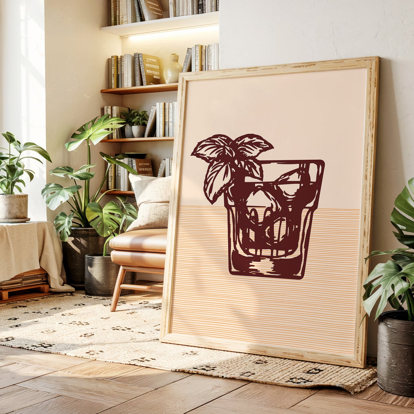 Mint Leaves Dance Above Bourbon