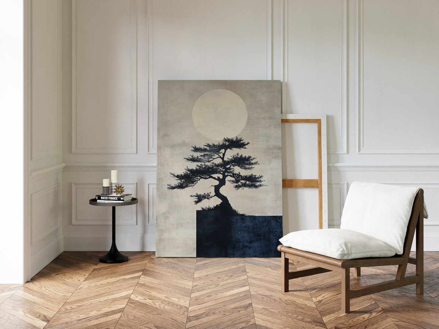 Zen Bonsai Tree Art – Minimalist Japanese Wall Print