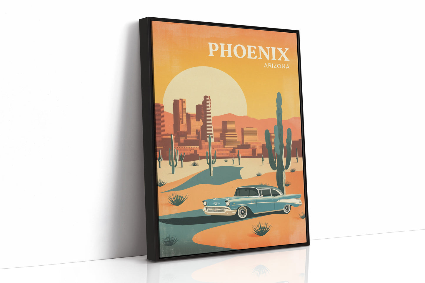 Sunset Cruising Through Desert Horizons