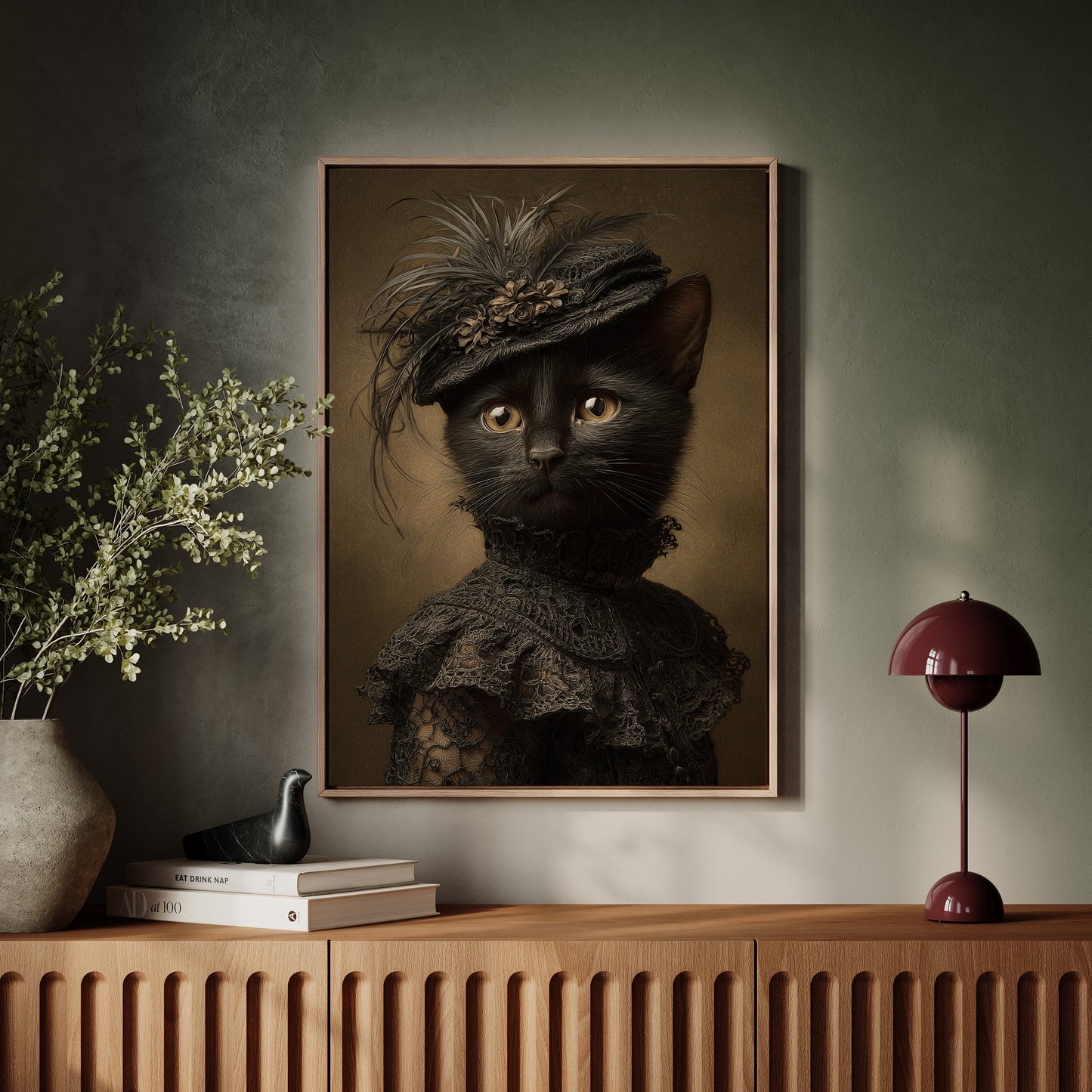 Regal Feline in Victorian Attire