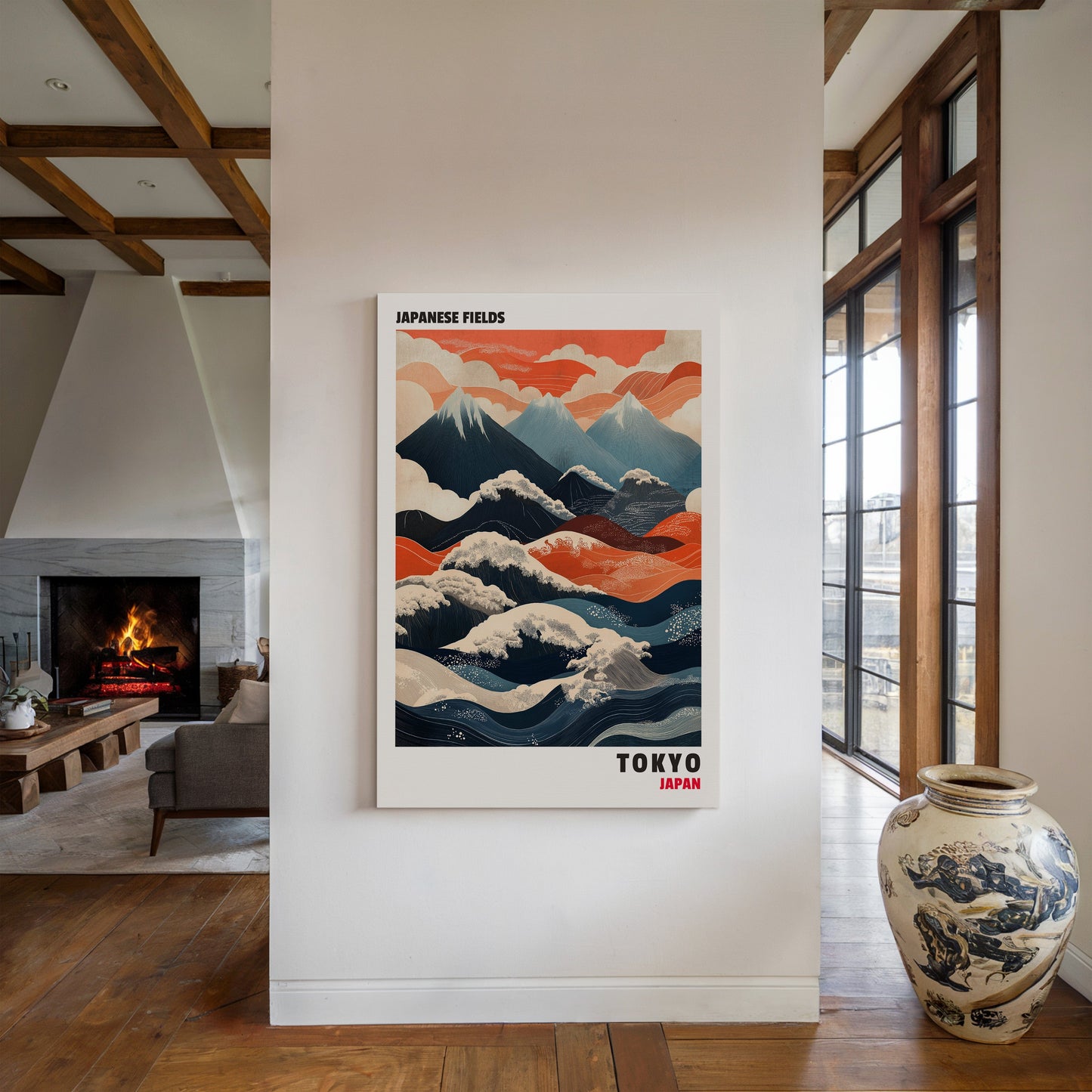 Japanese Fields – Mountain and Wave Harmony