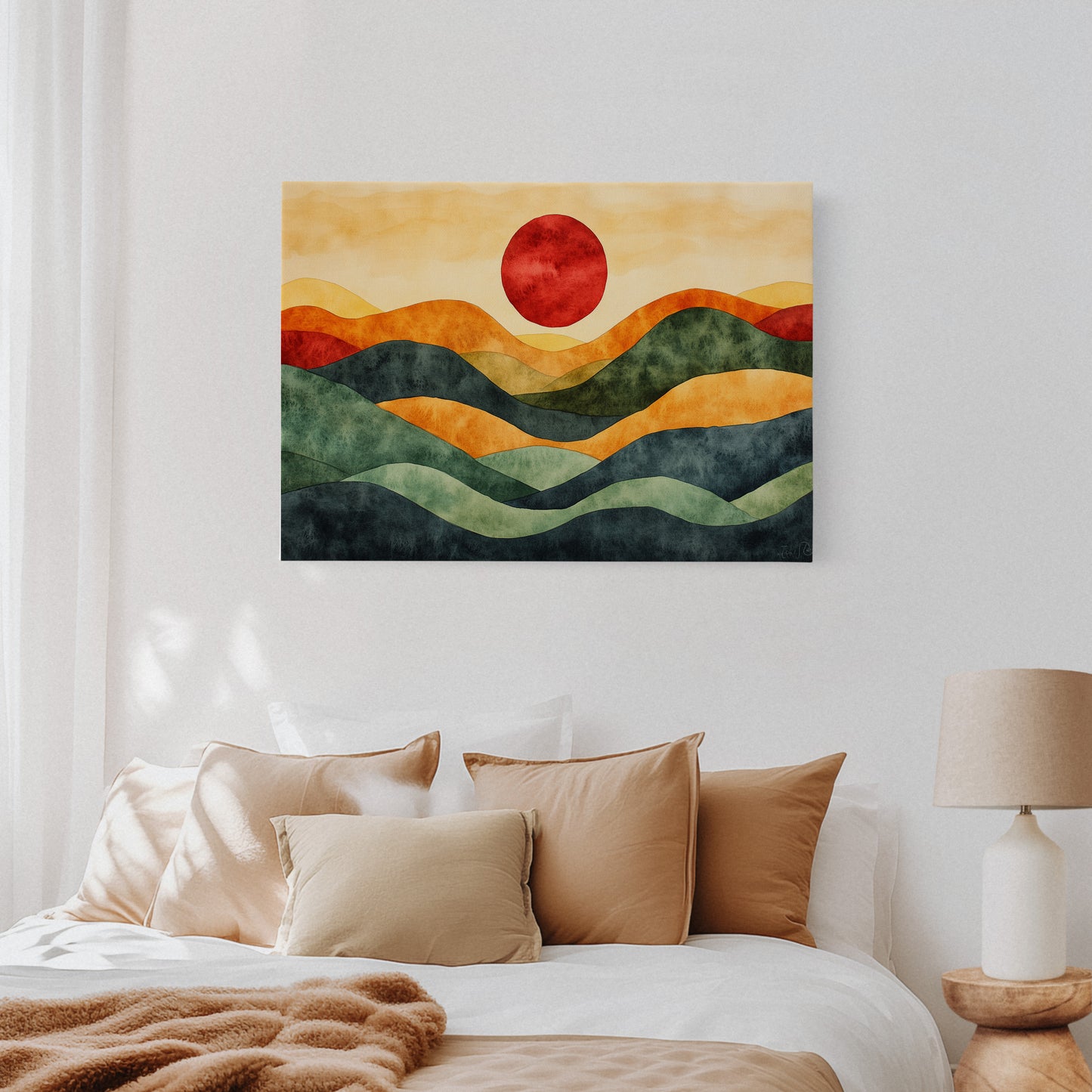 Rolling Hills Bow To Crimson Sky