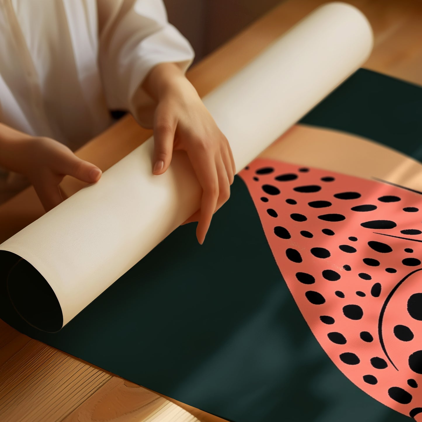 Pop Art Cheetah in Coral