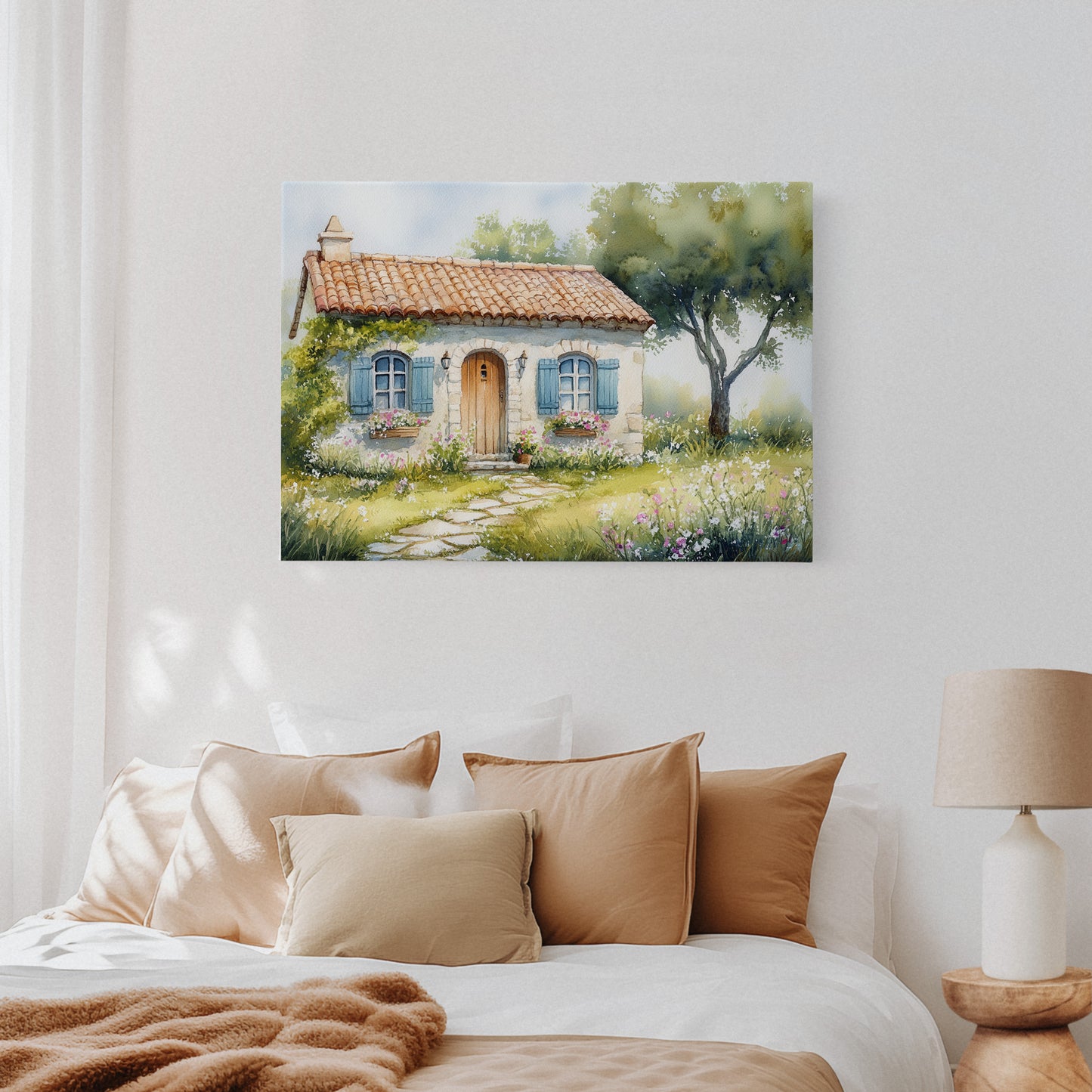 Summer Blooms By Cottage Door