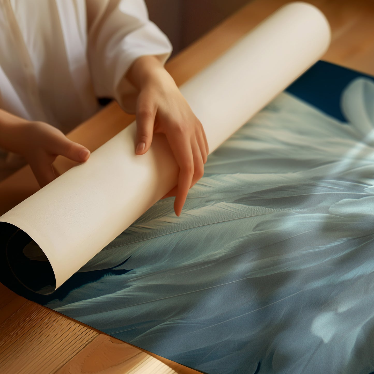 Crowned by Wings in Blue Silence