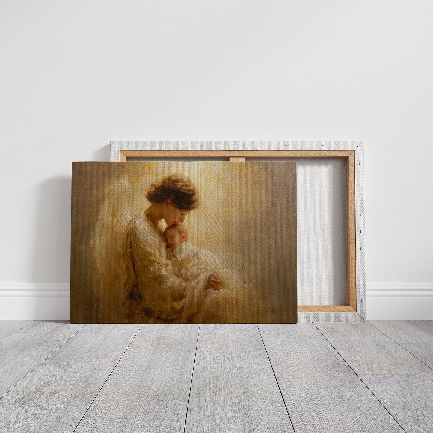 Celestial Embrace in Amber Light