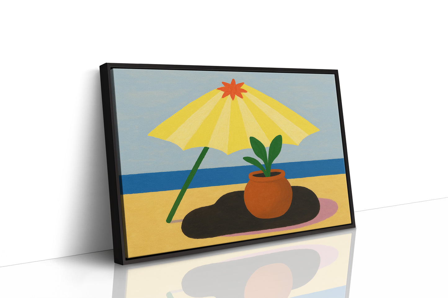 Sunshade and Terracotta by the Sea