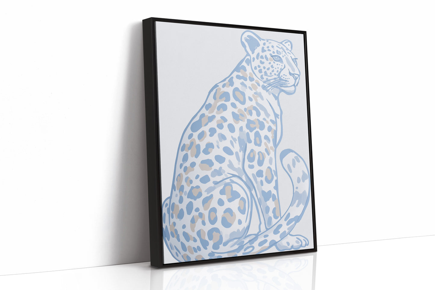 Azure Leopard In Desert Calm